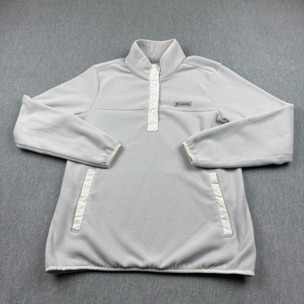 Columbia Sweater Womens‎ Small Gray Benton Springs Half Snap Fleece Pullover